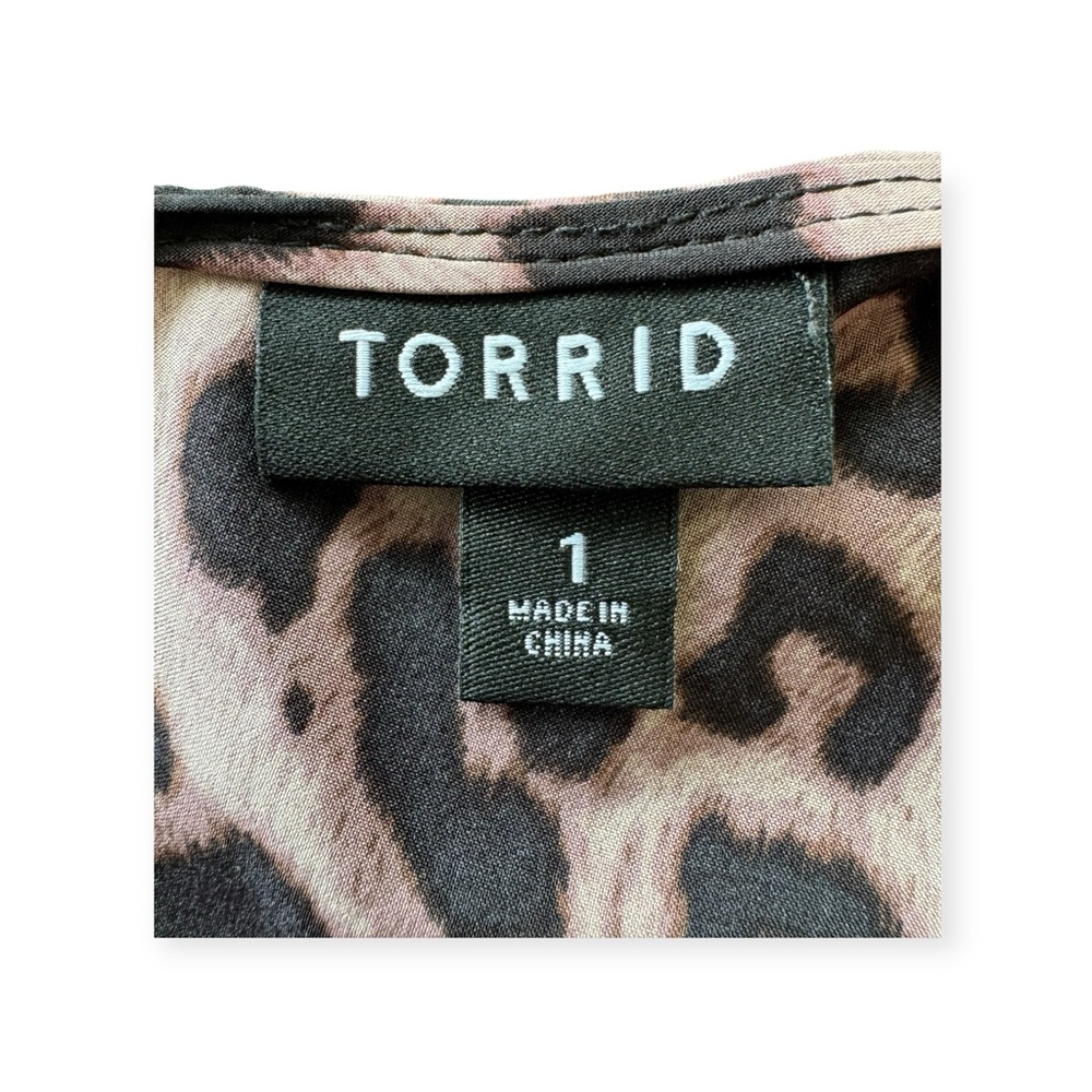 TORRID top cami lace black animal pattern Sz 1 XL sleeveless - Picture 9 of 9